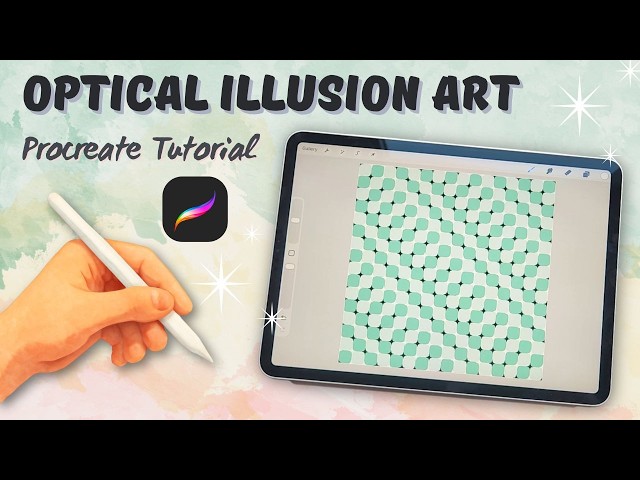 Make this Viral Checker Pattern Optical Illusion Art in Procreate | Digital Art Tutorial