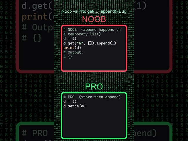 Noob vs Pro: get(...).append() Bug
