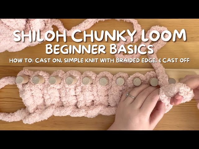 Chunky Knit Blanket Loom | Beginner Basics | How To Make A Blanket | Braided Edge | Simple Cast-on