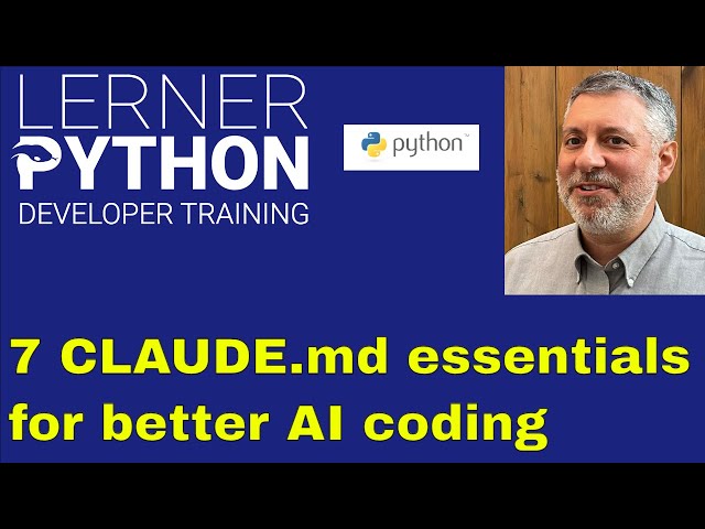 Claude Code for Python: Seven things to put in your CLAUDE.md file