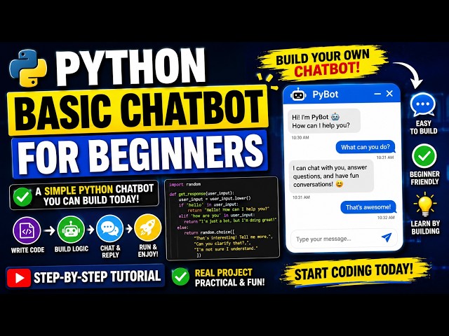 I Built a Beginner Python Chatbot in Minutes (Step-by-Step Tutorial)
