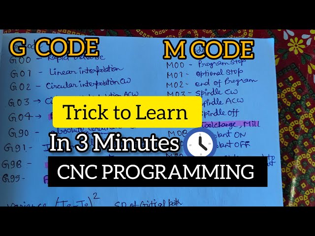 🎯 Trick to learn G CODE || M CODE || CNC PROGRAMMING ✅