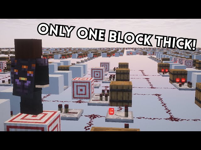 I Made the Thinnest Redstone Computer in Minecraft!