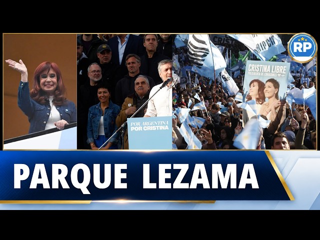 MONUMENTAL DISCURSO DE MÁXIMO KIRCHNER EN PARQUE LEZAMA A UN AÑO DE LA DETENCIÓN DE CRISTINA