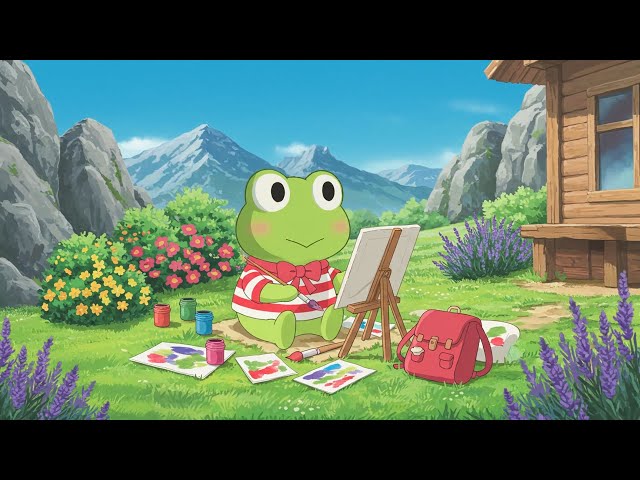 🎨 Keroppi’s Peaceful Painting Afternoon 🐸Lofi Vibes for Creative Study & Relaxation 🎧