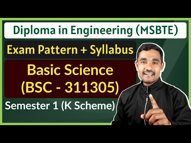Basic Science Syllabus and Exam Pattern | K Scheme - MSBTE | FY Diploma in Engineering
