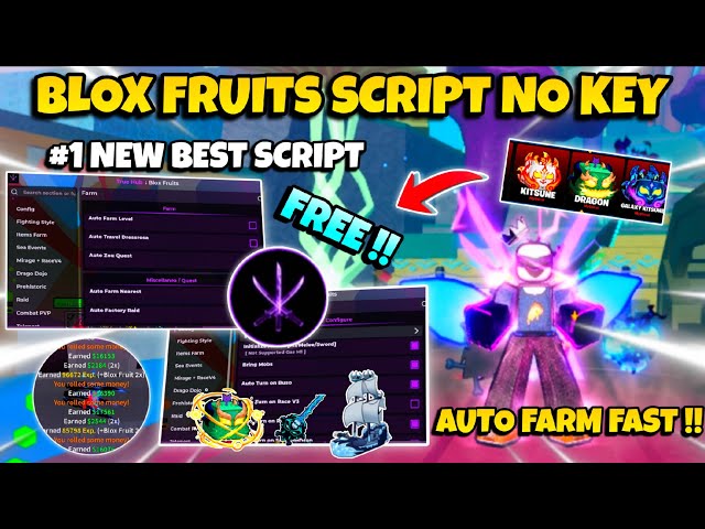 New Blox Fruits Script No Key - Auto Farm, Raid, Mastery, Dungeon, Fruit Sniper, Sea Event & More