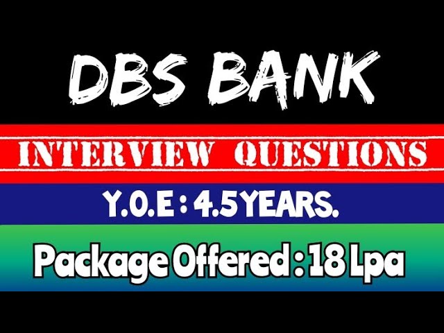 dbs bank java interview questions | Banking and financial Domain