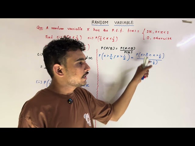 A random variable X has the pdf f(x) = 2x, 0 x 1 find (i) P(x 1/2) (ii) P(1/4 x 1/2) (iii) P(x 3/4/