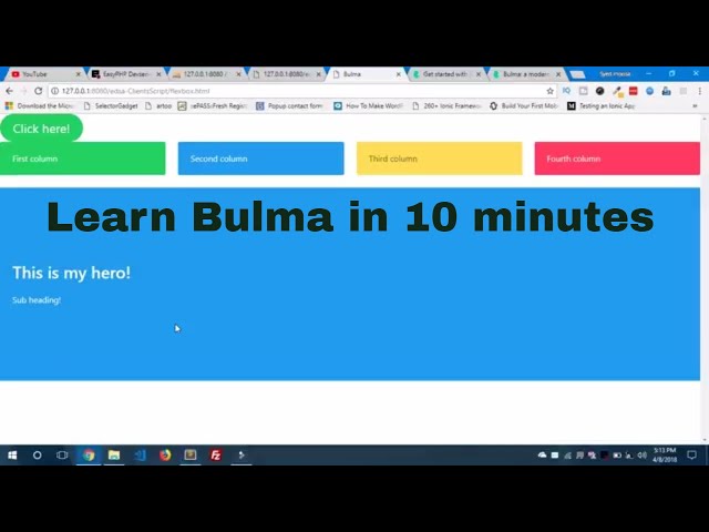 Learn Bulma in 10 minutes