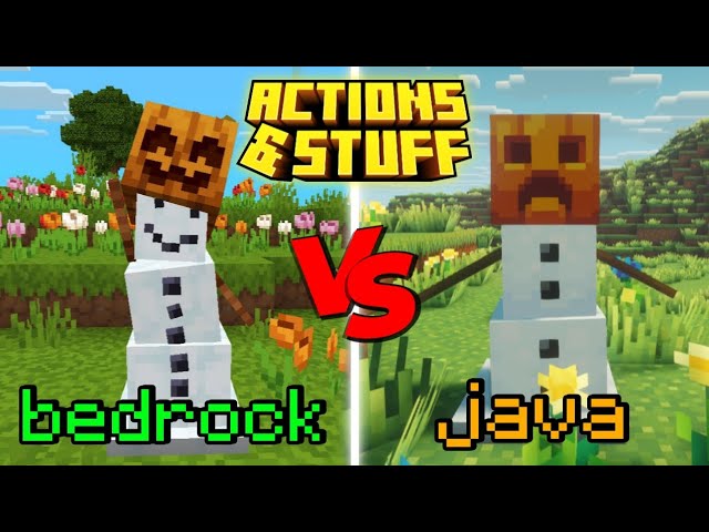 Actions & Stuff: Java vs Bedrock – Which Is Better? (Java Wins?!)