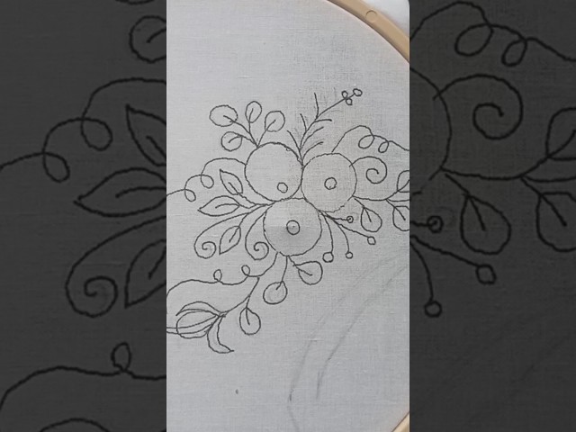 beautiful rose design। hand embroidery। 🌹#shorts #shorts videos