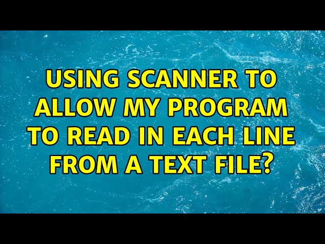 Using scanner to allow my program to read in each line from a text file?