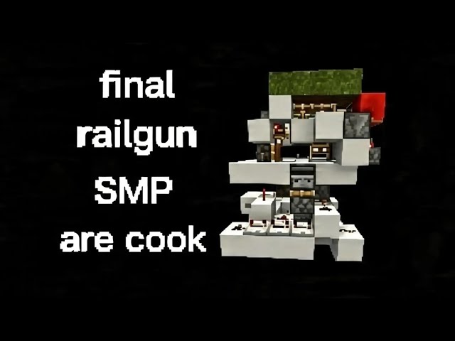 Minecraft bedrock final railgun size 7x9x6 