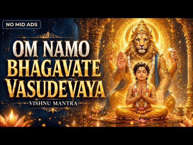 Om Namo Bhagavate Vasudevaya | Powerful Vishnu & Narasimha Mantra for Peace, Protection & Sleep