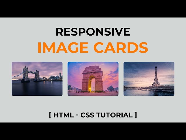 How To Make Responsive Image Cards With Overlay | Only HTML & CSS