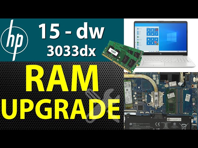 How to Upgrade RAM on an HP 15-dw3033dx Laptop | Step by Step✅💻