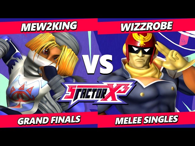 S Factor X3 GRAND FINALS - Mew2King (Sheik) Vs. Wizzrobe (Captain Falcon) Smash Melee - SSBM