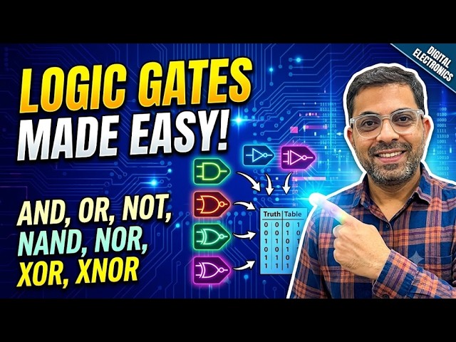 Logic Gates with Truth Table | AND, OR, NOT, NAND, NOR, XOR, XNOR | Digital Electronics