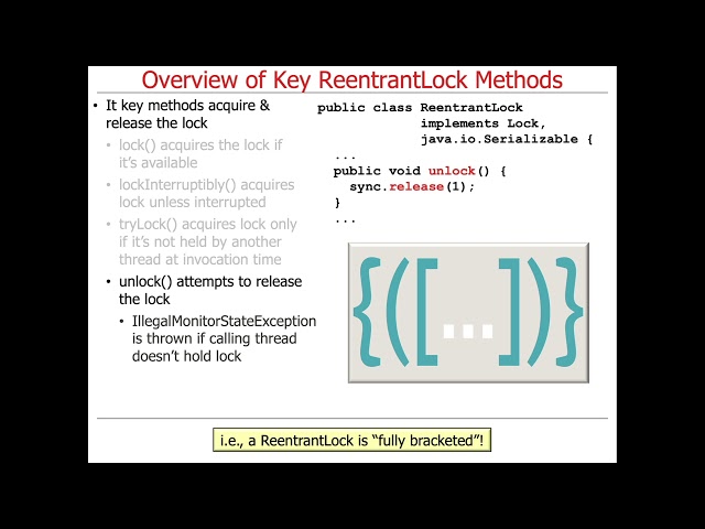 Key Methods in Java ReentrantLock