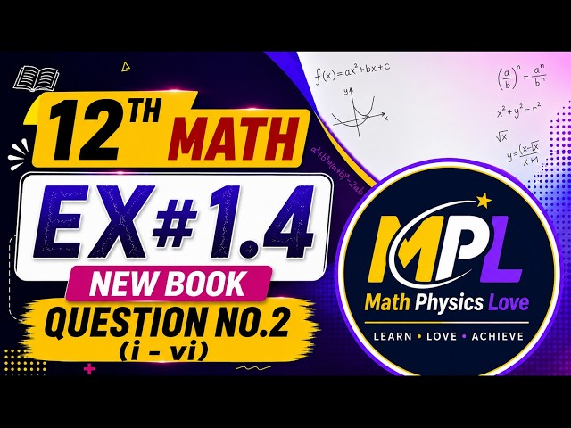 Class 12th Math Exercise 1.4 || Question No.2 (i to vi) || 12th maths new book Ex-1.4