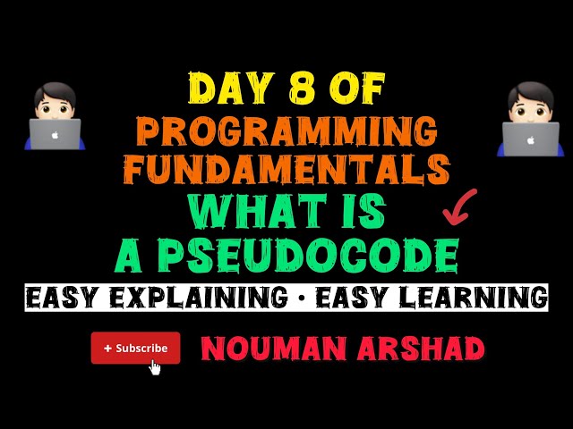 Day 8 : What is a PseudoCode? || Programming Fundamentals || #pseudocode #programming #viral #shorts