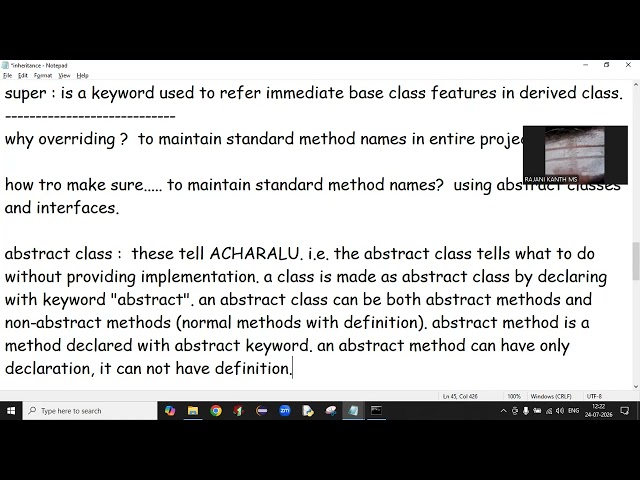 discussion on abstract classes