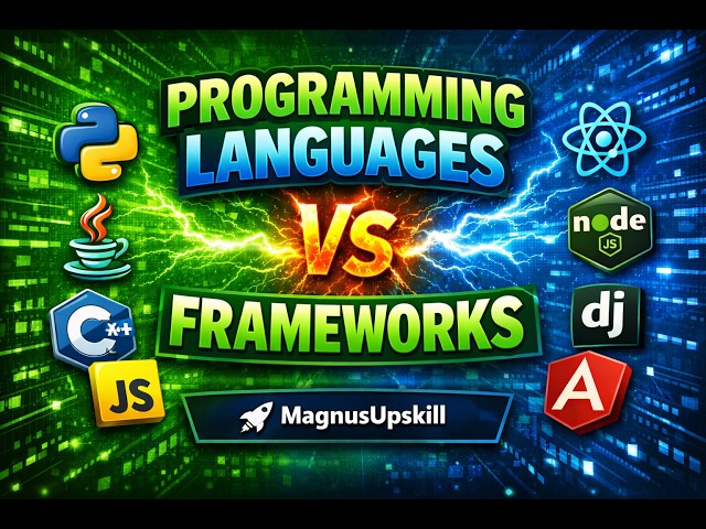 Languages vs Frameworks Explained | MagnusUpskill Tech Breakdown