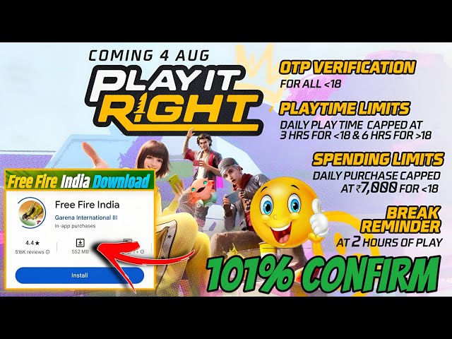 New Rules & Playtime Limits Revealed! 🚨 Free Fire India 101% Confirm Download Date!