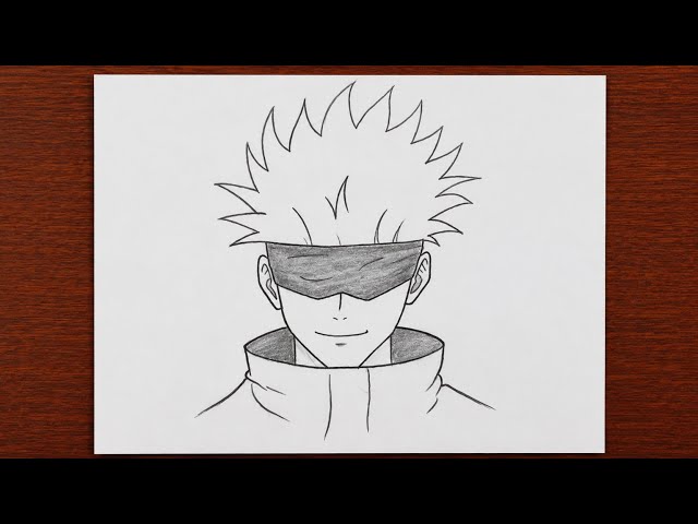 How to Draw Gojo Satoru Step by Step | Easy Drawing Tutorial for Beginners | Jujutsu Kaisen