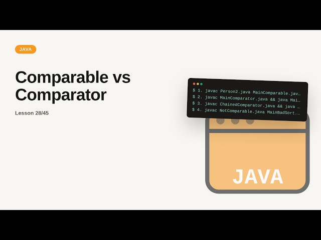 Comparable vs Comparator | Java Tutorial