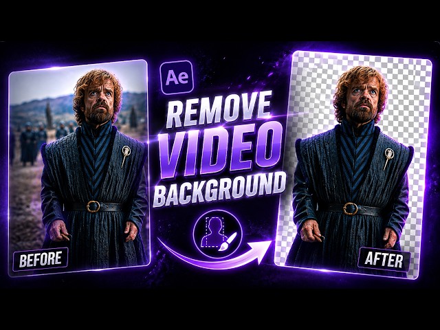 How to Remove Background From the Video? After Effects Rotobrush Easy Tutorial! 🔥