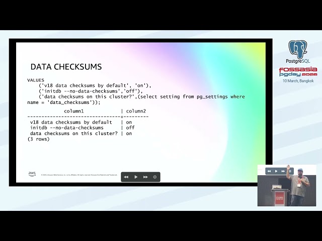 Choose Your Own Adventure: Postgres 18 Demos, Robert Treat, #FOSSASIA Summit 2026 #pgday