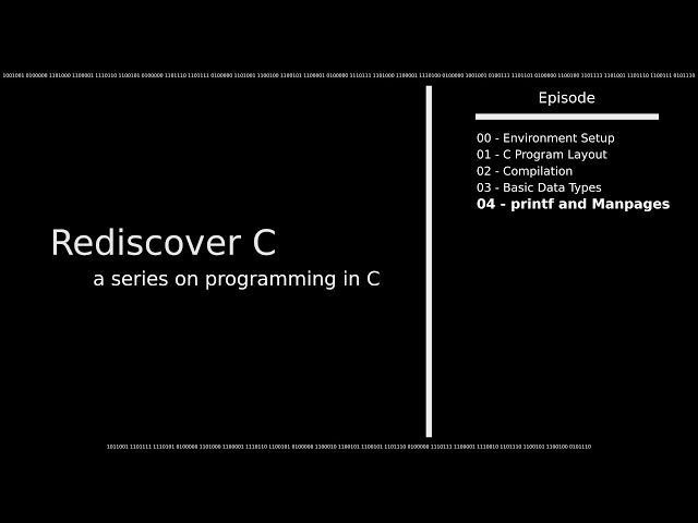 04 - printf and the use of manpages