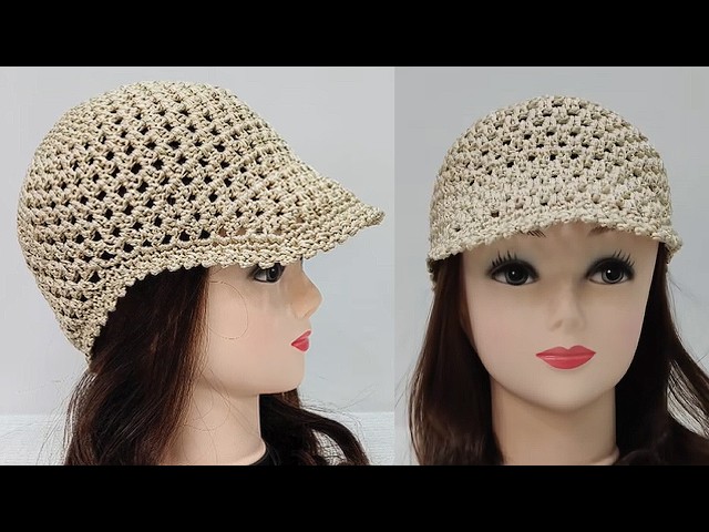 Tutorial for Crocheting a Summer Baseball Cap