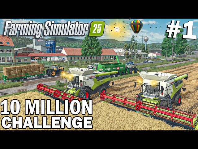 Voy a dedicar 100 HORAS a alcanzar los 10 millones de dólares en FS25 - DESAFÍO DE 10 MILLONES #1...