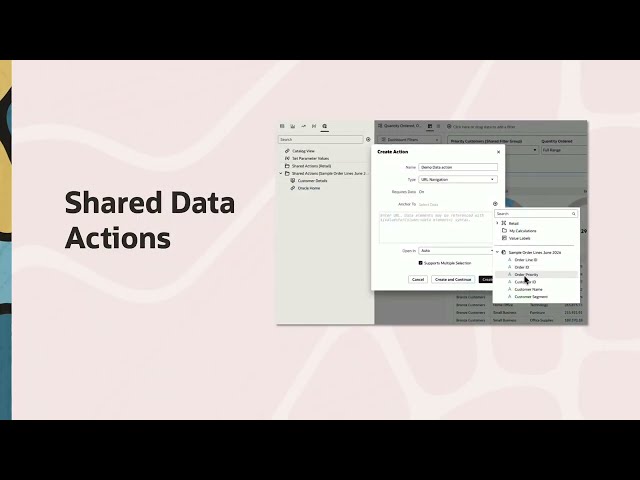 Shared Data Actions in Oracle Analytics