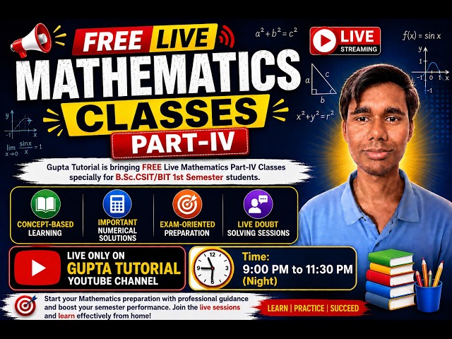 Mathematics One Shot Live Classes Part-IV | B.Sc.CSIT | BIT | 1st Semester |