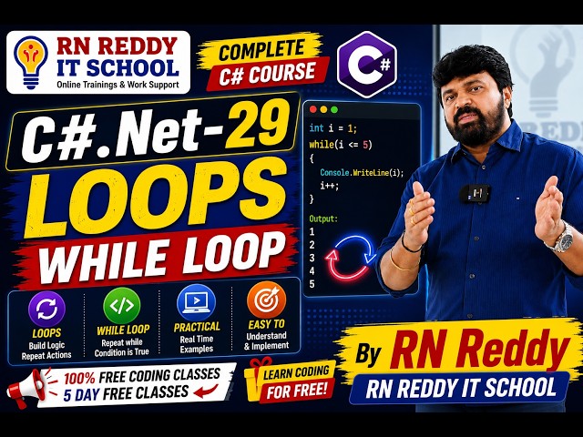 C#.Net-29 Loops While Loop By RN Reddy