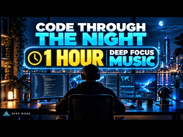 CODE THROUGH THE NIGHT | 1 Hour of Deep Focus Music for Coding, Work & Study | DEEP MODE