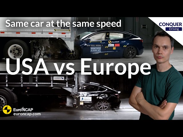 Why you are so much more likely to survive this collision in the USA than in Europe.