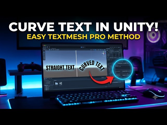 How to Curve Text in Unity | TextMeshPro Warp Text Tutorial (No Coding) #youtube