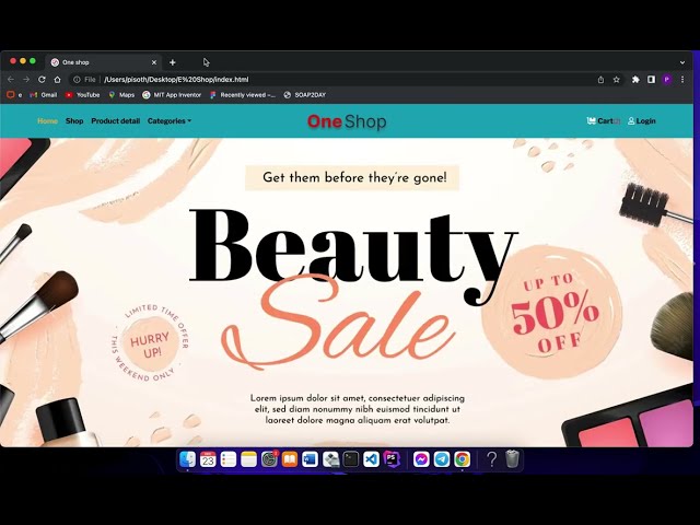E-Commerce website using Bootstrap