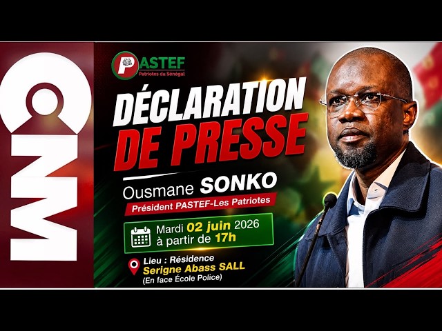 Formation GOUVERNEMENT II - Déclaration de presse d’Ousmane Sonko, Président PASTEF-les patriotes