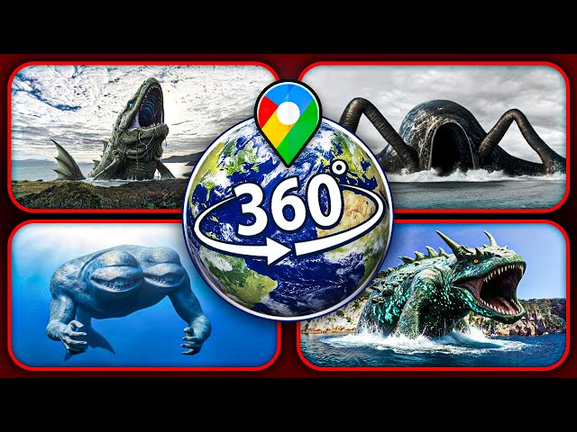 TOP 4: Terrifying SEA Monsters Spotted on Google Earth — VR 360°