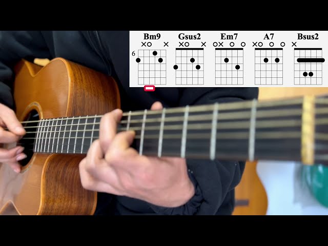 B minor chord progress, guitar beginner‘s practice