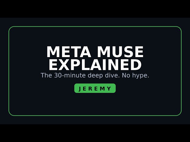 Meta Muse Explained: The 30-Minute Deep Dive (Beginners to Engineers)