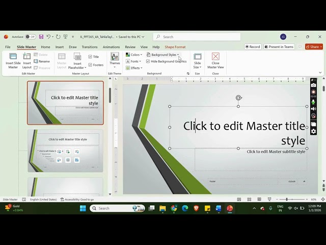 Illustrated PowerPoint 365 | Module 4: SAM Project A Wallace Investments
