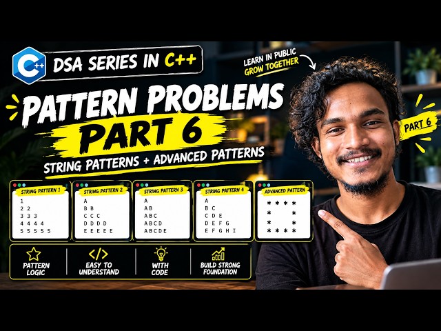 Master These C++ Patterns Before DSA! | Alphabet & Hollow Square — Part 6