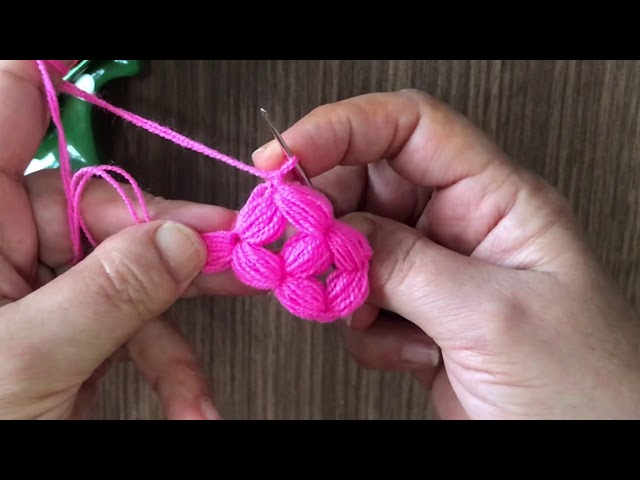Easy fiber pattern for those who knit fiber for the first time. How to make peanuts